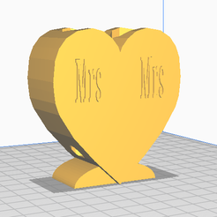 Screen shot Mrs Mrs Front and Rear.png COUPLE HEART TOOTHBRUSH HOLDER - MRS MRS