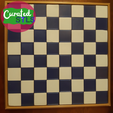 MiniChessBoardLogo.png Chess / Checkers Mini Board - Easy to print and assemble - support free