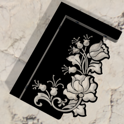 Capture-d'écran-2023-05-08-165802.png STL file Square Wall shelf flower decoration・3D print design to download
