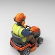 mp4.jpg Riding Lawn Mower with Driver 1/32 Scale - Slot Car Garden Scenery
