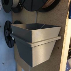 can.jpg table waste bin / vase with wall mount