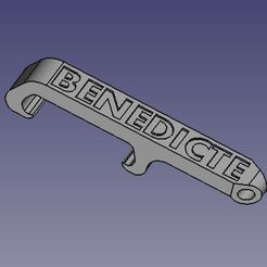 benedicte.jpg STL file Pocket bottle opener Benedict・3D print object to download