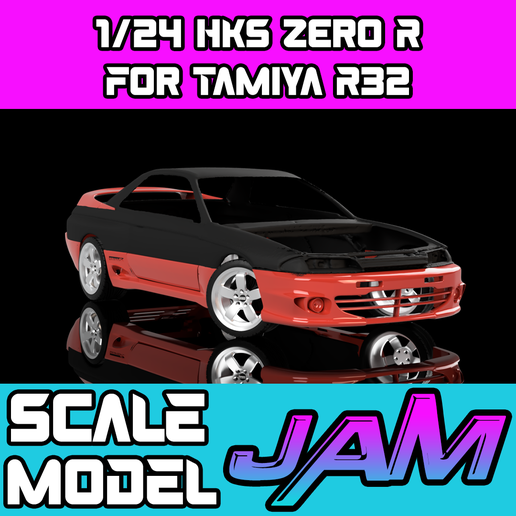 👽 1/24 HKS Zero R Bodykit for Tamiya R32 GTR・ STL File for