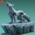 render.jpg FLEXI PRINT-IN-PLACE HOWLING WOLF ARTICULATED