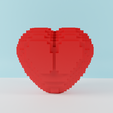 8bit4.png 8 bit heart 3D