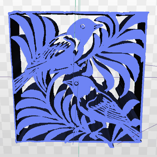 STL file Birds Tropical Square Frame Art・3D printing idea to download・Cults