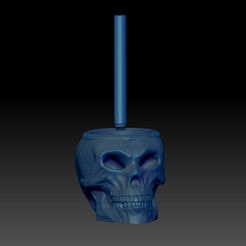 Shop1A.jpg 3D file Skull Toilet Paper Holder- STL 3D Printing Model Skull Toilet Paper Holder 2 Printing Parts High Polygon High Polygon・3D printable model to download
