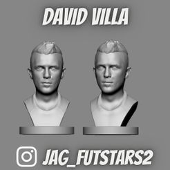 Busto-David-Villa.jpg STL file DAvid Villa - Soccer Bust・3D printable model to download