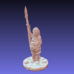 Pregnant-Huntress-2.png STL file Pregnant Paleolithic Huntress (Easy-Print)・3D printable model to download