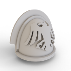 Assault-Intercessor-Pad-Raven-Guard-Standard-0000.png STL file Primaris Assault Intercessor Pads (Raven Guard)・Design to download and 3D print
