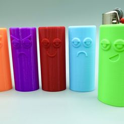 Bic Lighter Case Keychain - Four Vibes to Print by Grandpa 3DPrints, Download free STL model