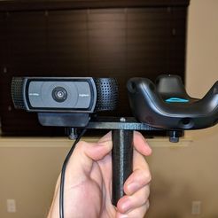 camera_mount2.jpg Free 3D file Vive Tracker + Webcam mount・3D printer model to download