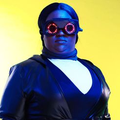 Sister-Night-Cosplay-scale.jpg Free STL file Watchmen NeoPixel Goggles・3D printer model to download