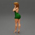 Girl-0006.jpg Woman Posing In mini Dress With Both Hands On Her Face 3D print model