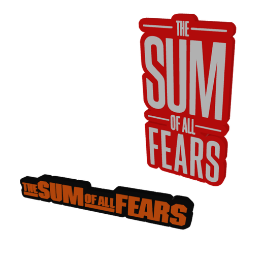 3D MULTICOLOR LOGO/SIGN - The Sum of All Fears (Two Versions)