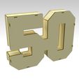50_modelo-3d_Tapa-Ciega_render.jpeg 3D Number 50 Gift Box Design For Laser Cut & CNC Router