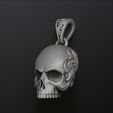 sdXCSCD56zfs56.jpg Ornamentaler Totenkopf-Anhänger 3D-Druck Modell