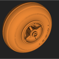bue_131_wheel_late02_disc_02.png 3D file Modern wheels set 02 for Bücker Bü 131 Jungmann・Model to download and 3D print