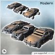 1-PREM.jpg Set of three post-apocalyptic cars with bumper and improvised armor on the body (8) - Future Sci-Fi SF Post apocalyptic Tabletop Scifi 28mm 15mm 20mm Modern