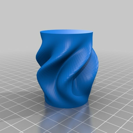 Crimzem Rippled Organic Vase - 3D model önizlemesi