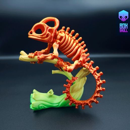img_Chemeleon_011.jpg SKELETON CHAMELEON - ARTICULATED - PRINT-IN-PLACE - FLEXI