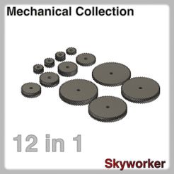 Mechanical Collection Skyworker Archivo STL Engranajes helicoidales Módulo 1・Design para impresora 3D para descargar