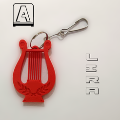 Lira-keychain.png Archivo STL LIRA - LLAVERO DE INSTRUMENTO MUSICAL・Idea de impresión 3D para descargar, el_tio_3D