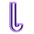 j_Low_case.stl squid game - alphabet font - cookie cutter