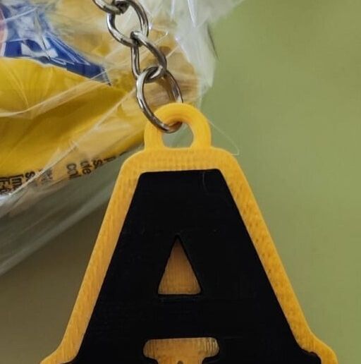 Key ring letter A 3D model
