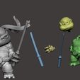 image1.jpg Free STL file Chibi Mutant Ninja Turtles LEO!・3D printer design to download