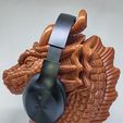 B.jpg Dragon Head Phone Stand / Headset Holder
