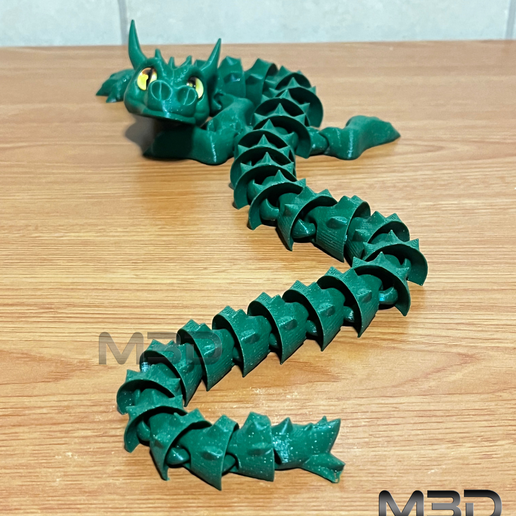 🐉 Flexi Dragon Green Fang / without brackets / 3mf included・ STL File ...