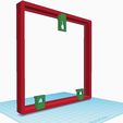 frame-tink-6inch-US-2.jpg TILE FRAME 6 INCH US SIZE (154X154 MM) WITH A CLIP HOLDER AND A FOOT. EASY TO PRINT.