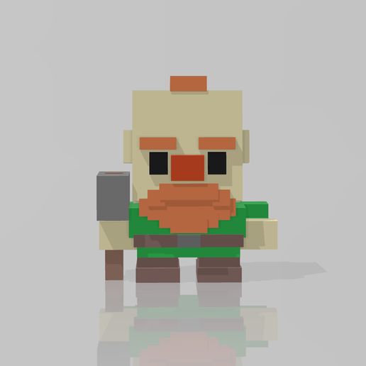 STL file Simple Dwarf ♟ (OBJ and 3MF)・3D printable model to download・Cults