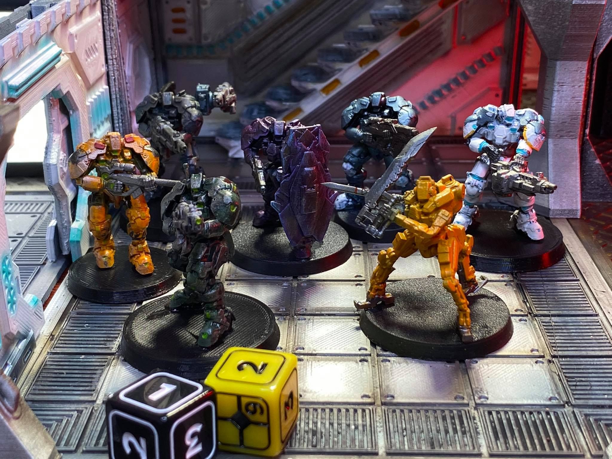 C Papsikels Miniatures Dungeons and Dragons,3D Print,miniature paint,Tabletop,D&D,wargaming,Cyber FKMSA ADVANCE Battle Droid Upheater Unit