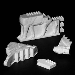 Web_810_6898.jpg Montini Assyrian Winged Bull Wall Set (Lego Compatible)