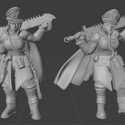 Female-Commissar.png Free STL file Female Commissar・3D print model to download