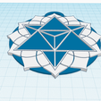 merkaba-lotus-flower-1.png STL file Merkabah symbol in lotus flower, Sacred Geometry, Star Tetrahedron - tag, wall decor print, energetic keychain, fridge magnet・3D print model to download, Allexxe