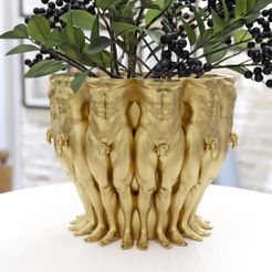 Muscle-man-slave-pot-planter.jpg STL file Muscle man slave pot planter・3D printer design to download