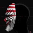 001b.jpg Dallas Mask - Payday 2 Mask - Halloween Cosplay Mask 3D print model