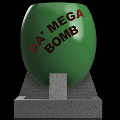 DA'-Mega-Bomb-Main.png ATOMIC BOMB DESK PENS HOLDER NUCLEAR BOMB FIGURINE GAME ROOM DECOR