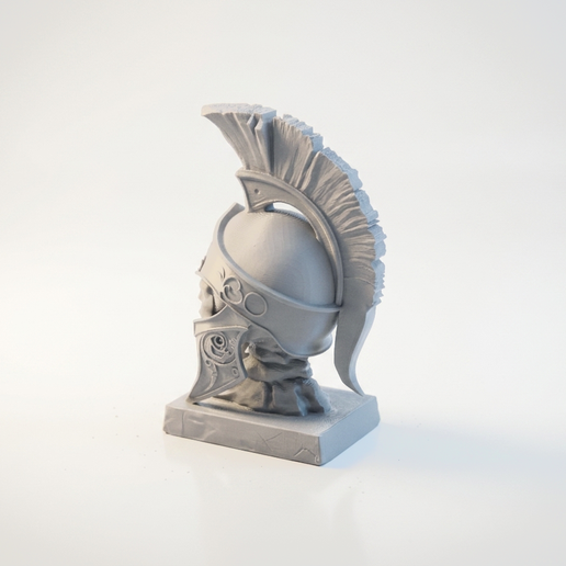 Leonidas Skull Spartan Warrior Sculpture 3D Printable 3D model