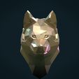 PWH-12.jpg Low poly Wolf head