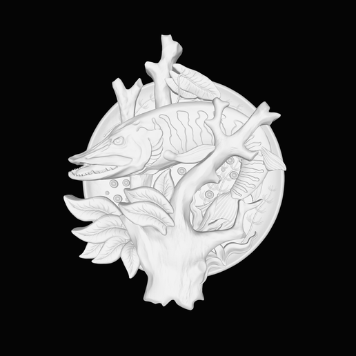 Wall Mount Fish 3D model