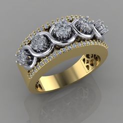Fb520-No3.jpg Archivo 3D Anillo de dos piezas para mujer Fb520・Objeto de impresión 3D para descargar