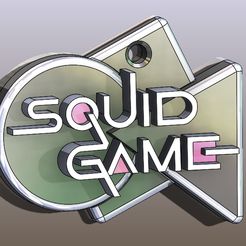 5.jpg Fichier STL gratuit Porte-clés pour jeu de calamars [GRATUIT]・Design pour imprimante 3D à télécharger, 3Dreamverse