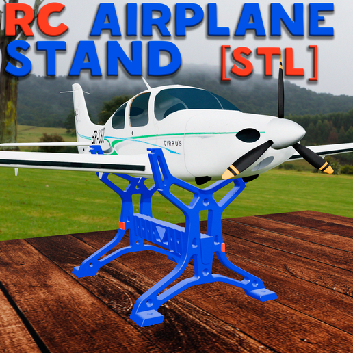 🛩️ RC STAND FOR RC PLANE, BOAT, AIRPLANE | RC MODEL STAND v.2 - STL ...