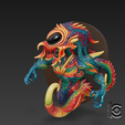 SNAG-0041.png Colorful Cosmic Beast Hook - 3D Model for Printing