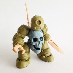 SkullBot_Main_Image_2_WEB.jpg Free STL file SkullBot 001 - via 3DKToys・3D printable design to download