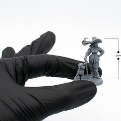 4.jpg Free 3D file Lady with dog・3D print design to download